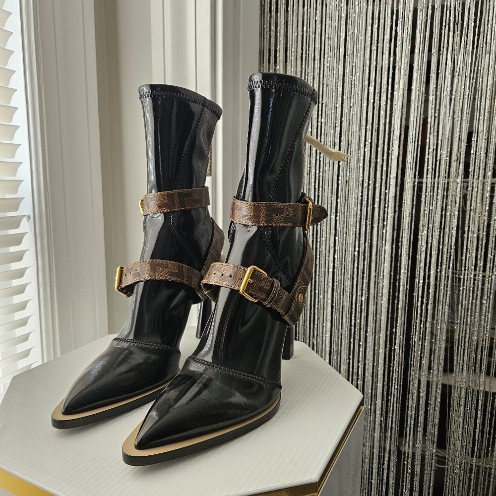 Fendi Neoprene ultra high heel boot